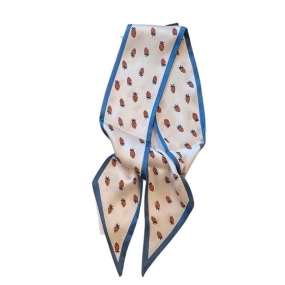 COPY - Strawberry Print Hair Scarf Purse TwillyScarf - Picture 3 of 3